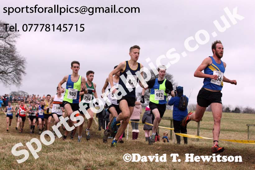 Senior men, 2018 Northern Cross Country Champs., Harewood House, Leeds. Photo: David T. Hewitson/Sports for All Pics